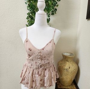 American eagle floral crop top Medium 🌸